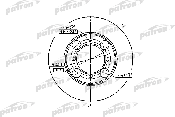 Disque de frein PATRON PBD1428