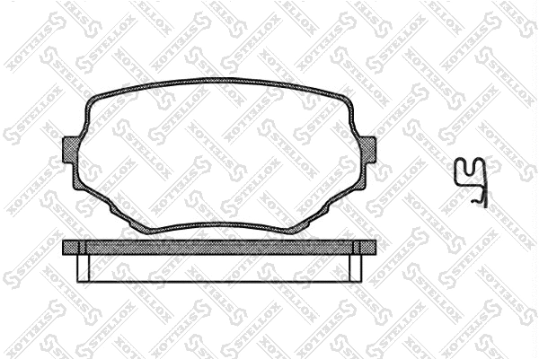 Kit de plaquettes de frein, frein à disque STELLOX 605 002-SX