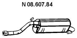 Silencieux arrière EBERSPÄCHER 08.607.84