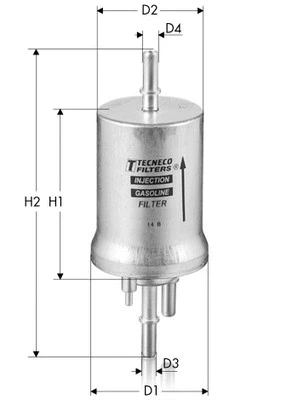 Filtre à carburant TECNECO FILTERS IN1040
