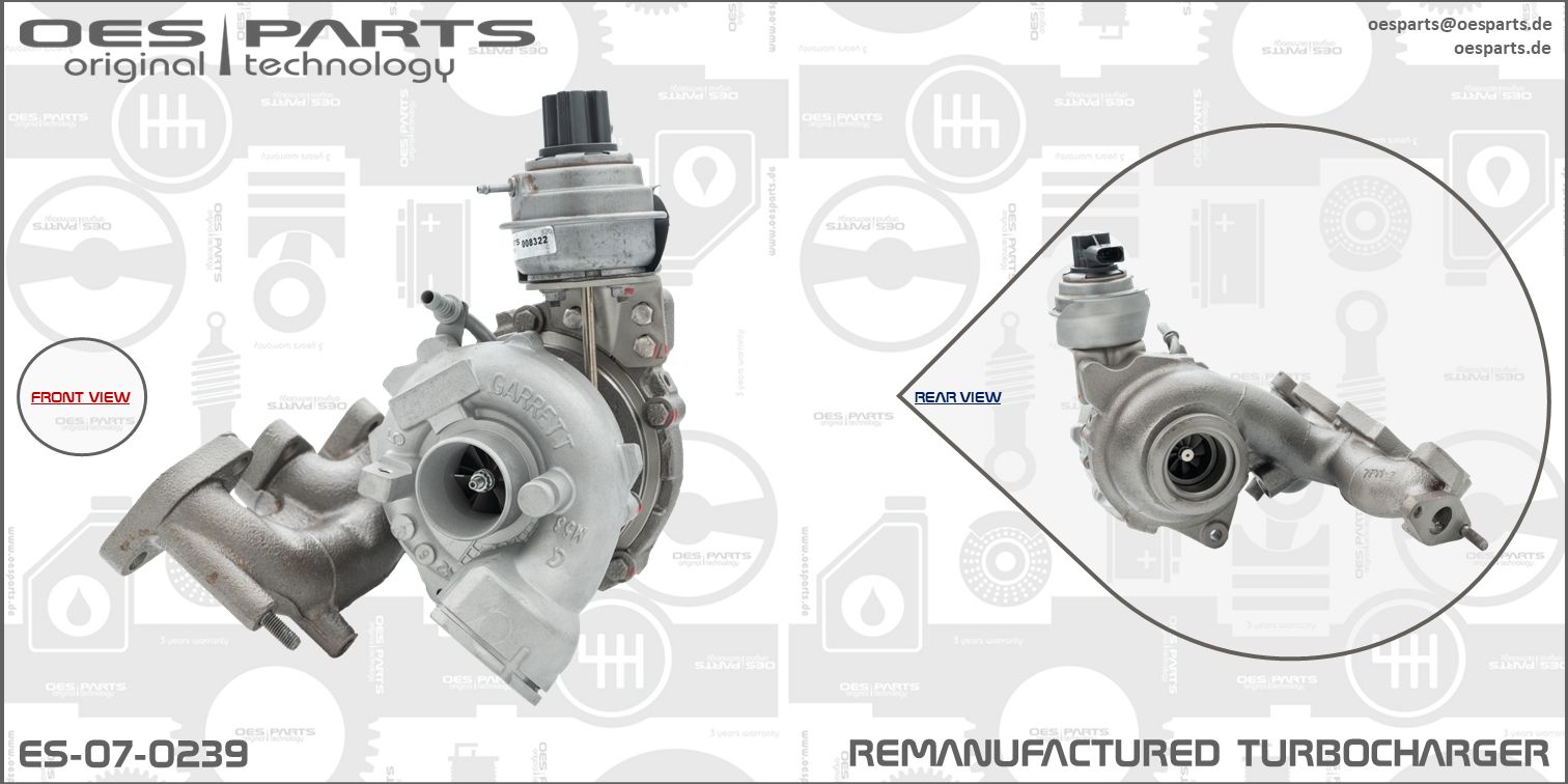 Turbocompresseur, suralimentation OES PARTS ES-07-0239