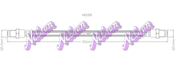 Flexible de frein KAWE H0188