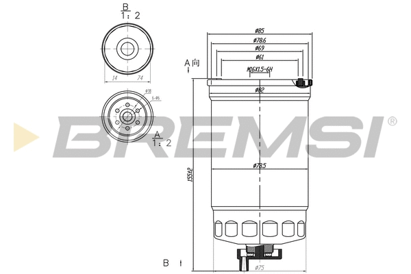 Filtre à carburant BREMSI FE0826