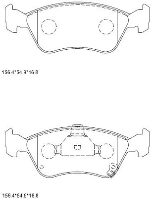 Kit de plaquettes de frein, frein à disque ASIMCO KD2797