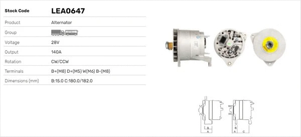 Alternateur LUSA LEA0647