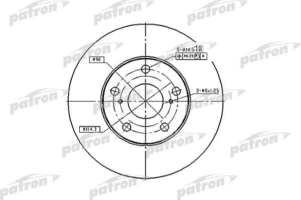 Disque de frein PATRON PBD1431