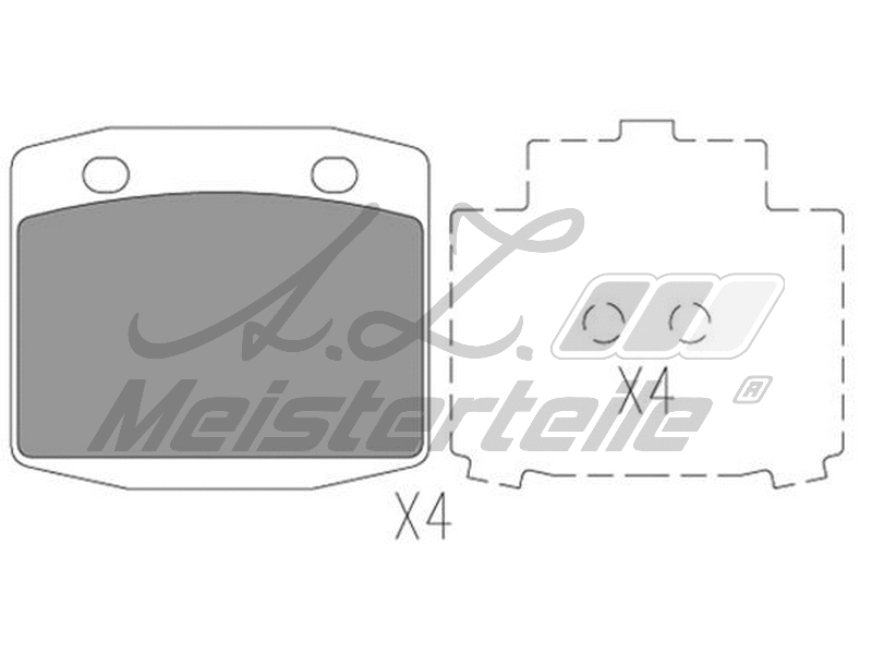 Kit de plaquettes de frein, frein à disque A.Z. Meisterteile AZMT-44-022-2193