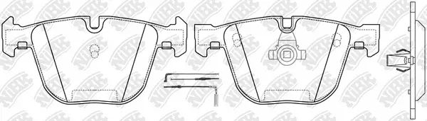 Kit de plaquettes de frein, frein à disque NiBK PN0326W