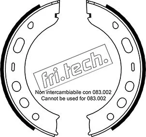 Jeu de mâchoires de frein, frein de stationnement fri.tech. 1083.001