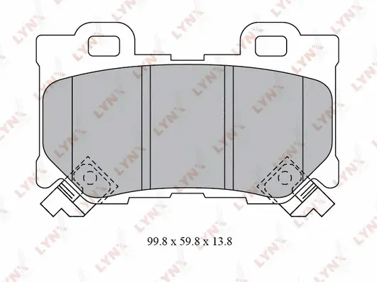 Kit de plaquettes de frein, frein à disque LYNXAUTO BD-5743