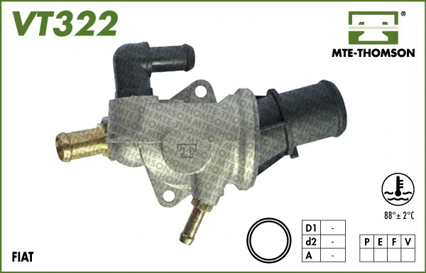 Thermostat, liquide de refroidissement MTE-THOMSON VT322.88