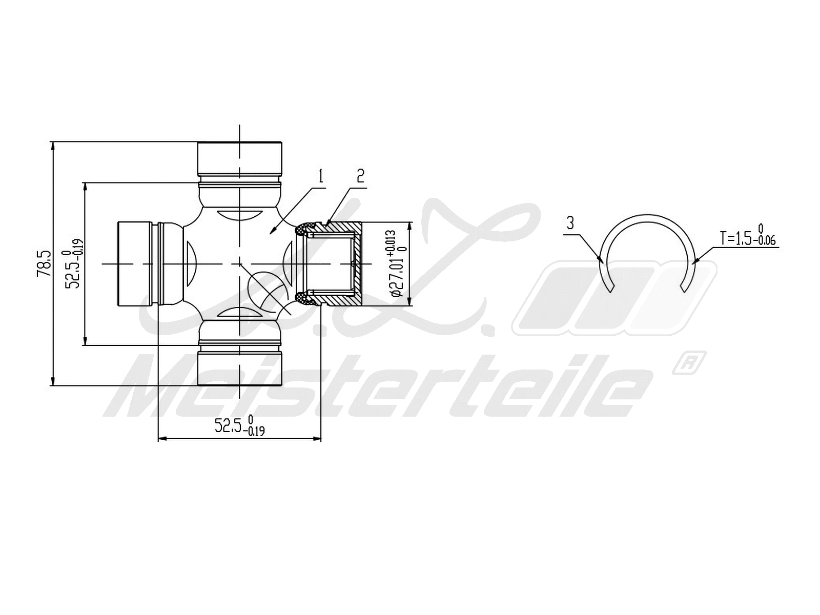 Joint, arbre de transmission A.Z. Meisterteile AZMT-42-041-1018