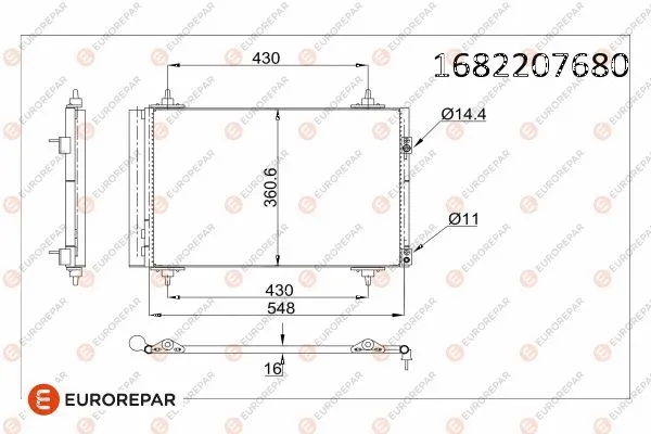 Condenseur, climatisation EUROREPAR 1682207680