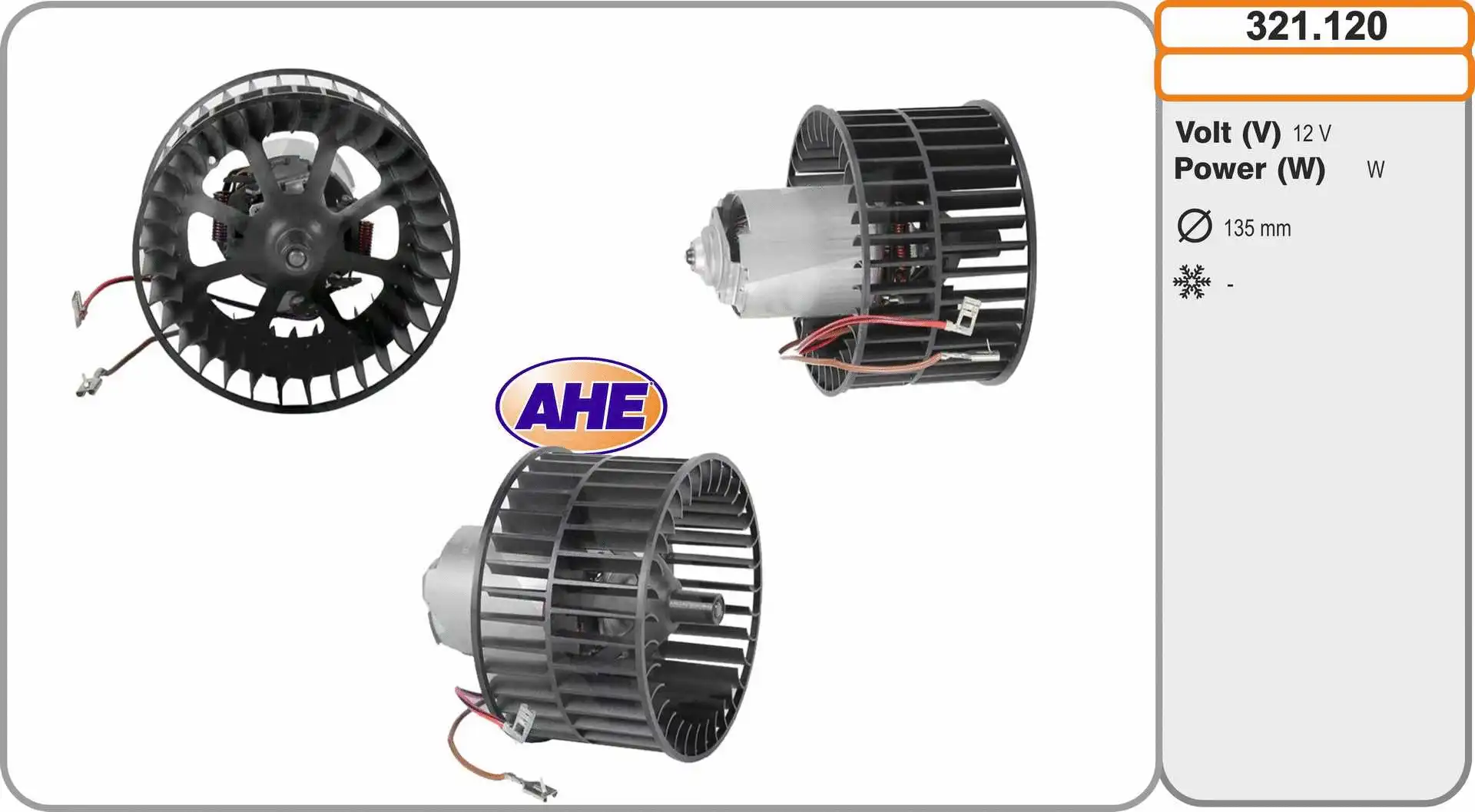 Pulseur d'air habitacle AHE 321.120