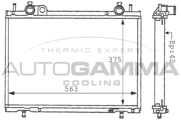 Radiateur, refroidissement du moteur AUTOGAMMA 101178