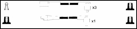 Kit de câbles d'allumage LEMARK HOES675