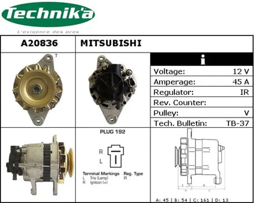 Alternateur Technika A20836