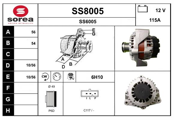 Alternateur SNRA SS8005