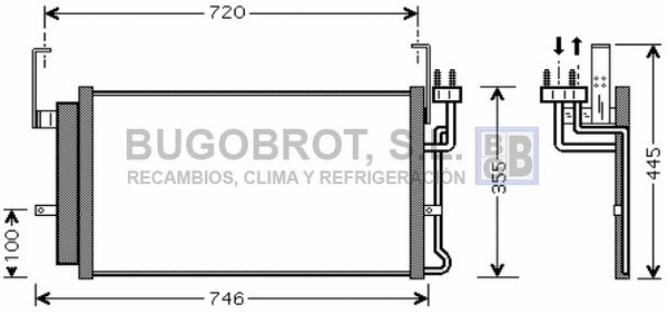 Condenseur, climatisation BUGOBROT 62-HY5084