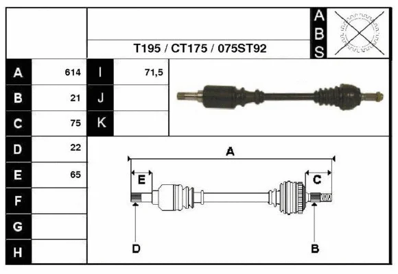 Arbre de transmission Technika 18075