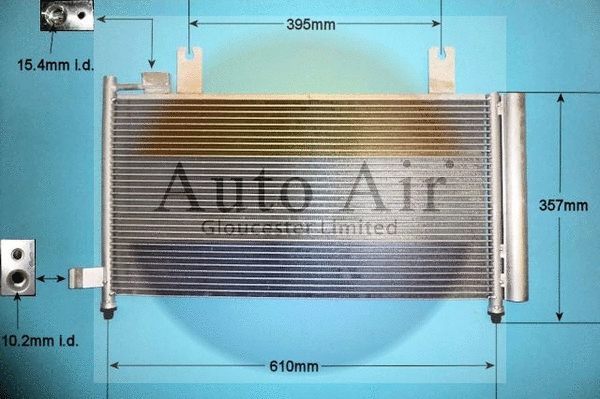 Condenseur, climatisation AUTO AIR GLOUCESTER 16-9987