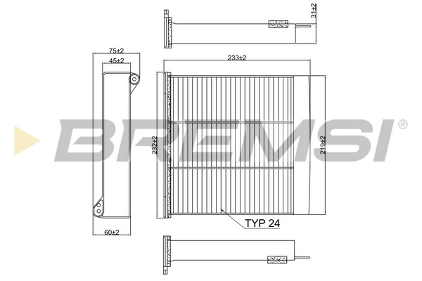 Filtre, air de l'habitacle BREMSI FC2417