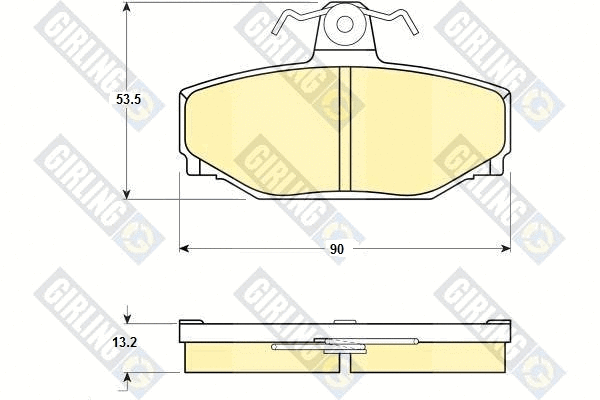 Kit de plaquettes de frein, frein à disque GIRLING 6104421