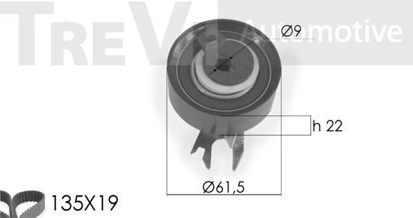 Kit de courroie crantée TREVI AUTOMOTIVE KD1161