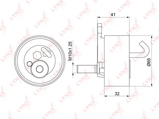 Poulie de tension, courroie crantée LYNXAUTO PB-1325