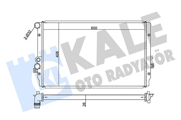 Radiateur, refroidissement du moteur KALE OTO RADYATÖR 351905
