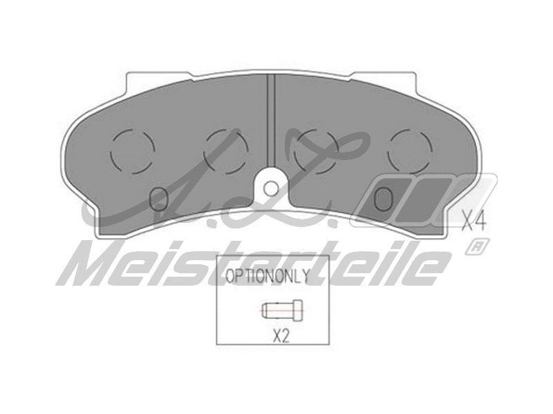 Kit de plaquettes de frein, frein à disque A.Z. Meisterteile AZMT-44-022-1927
