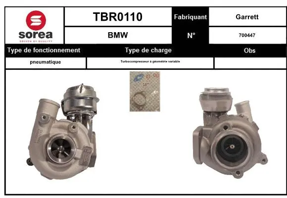 Turbocompresseur, suralimentation EAI TBR0110