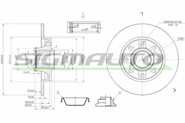 Disque de frein SIGMAUTO DBB561S