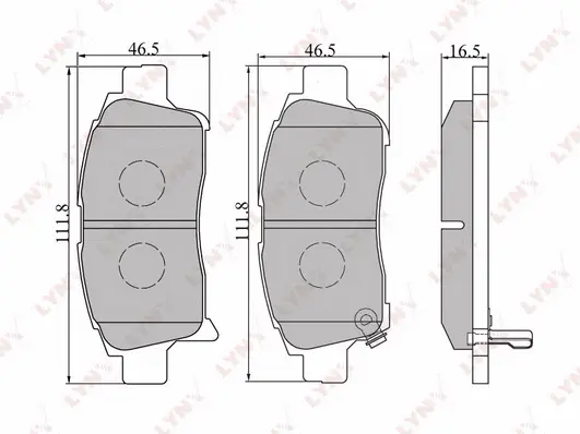 Kit de plaquettes de frein, frein à disque LYNXAUTO BD-7519