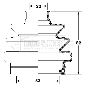 Jeu de joints-soufflets, arbre de commande BORG & BECK BCB6174