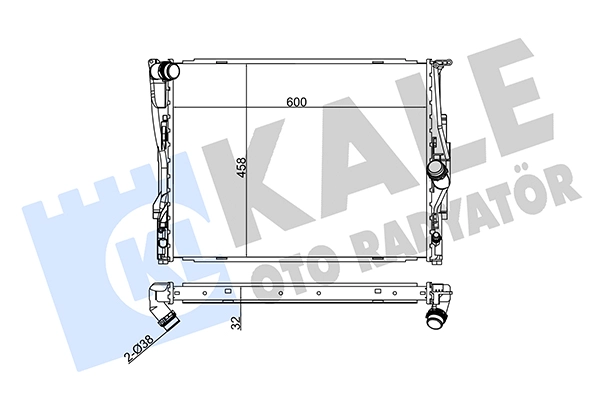Radiateur, refroidissement du moteur KALE OTO RADYATÖR 348700