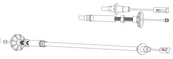 Tirette à câble, commande d'embrayage CEF VW01109