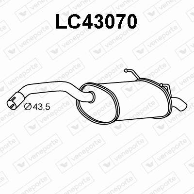 Silencieux arrière VENEPORTE LC43070