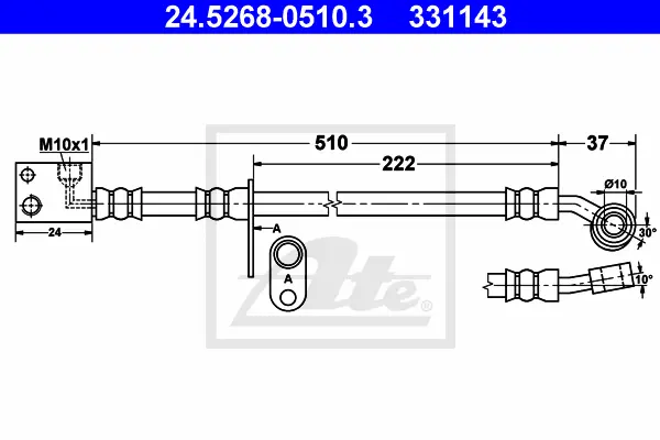 Flexible de frein ATE-APAC 24.5268-0510.3