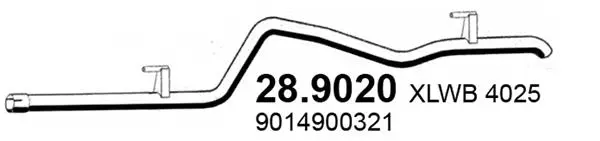 Tuyau d'échappement ASSO 28.9020
