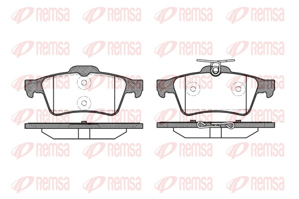 Kit de plaquettes de frein, frein à disque REMSA 0842.20