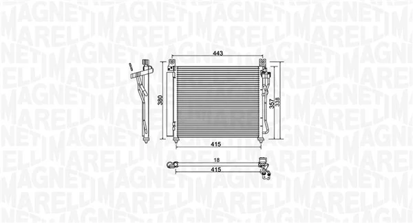 Condenseur, climatisation MAGNETI MARELLI 350203980000