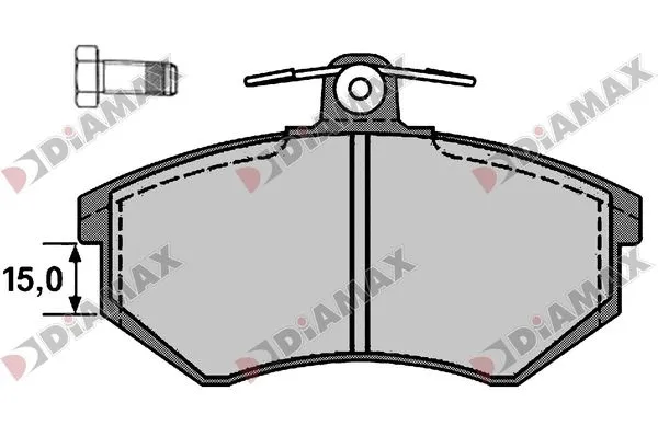 Kit de plaquettes de frein, frein à disque DIAMAX N09770