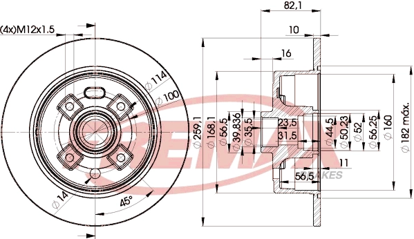 Disque de frein FREMAX BD-9204