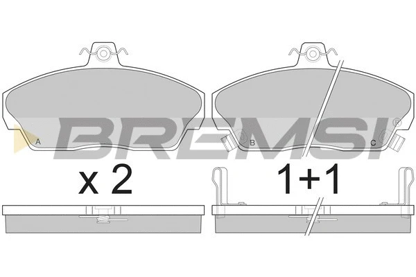 Kit de plaquettes de frein, frein à disque BREMSI BP2502