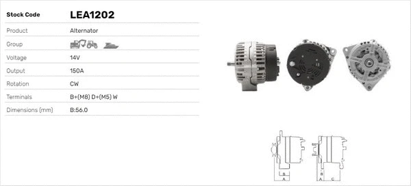Alternateur LUSA LEA1202