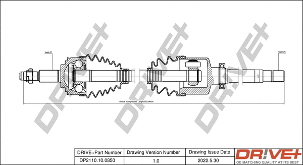 Arbre de transmission Dr!ve+ DP2110.10.0850