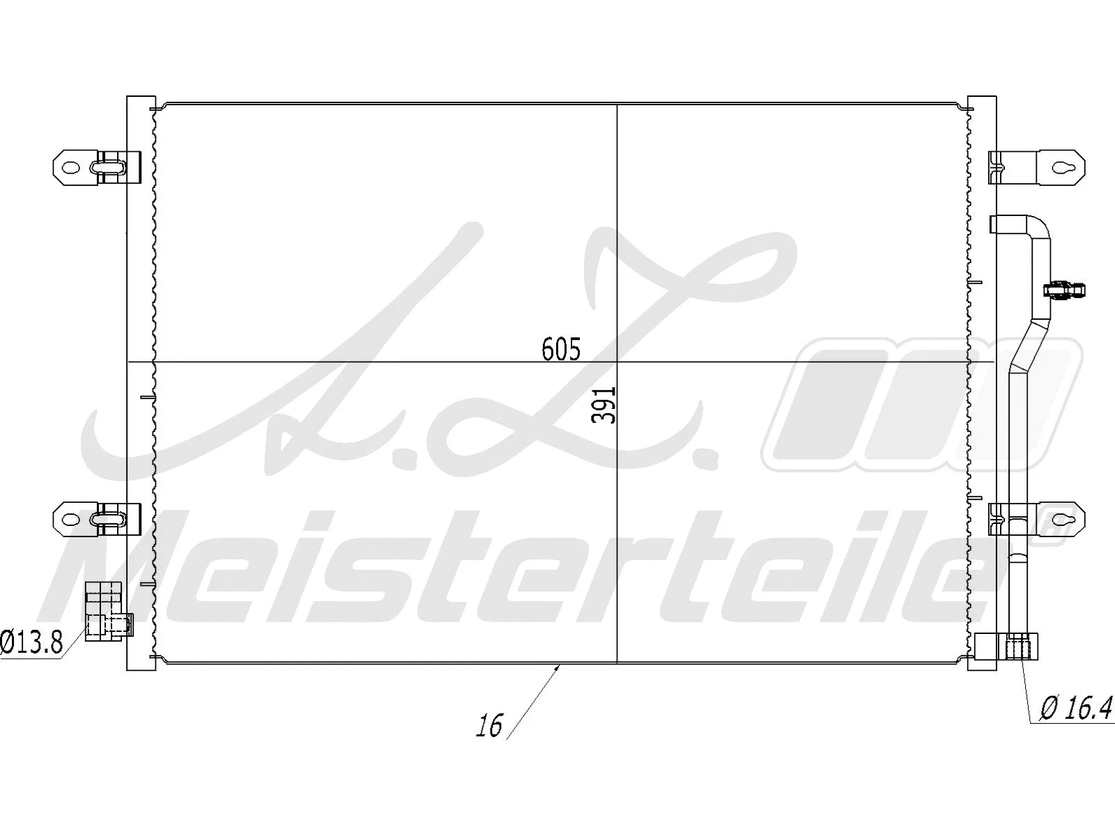 Condenseur, climatisation A.Z. Meisterteile AZMT-45-030-1342