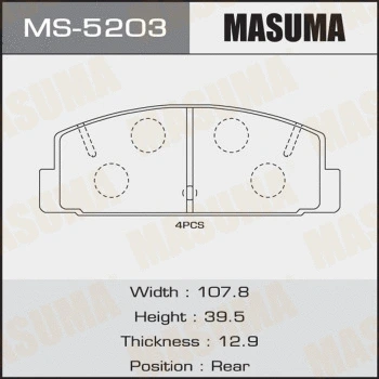 Jeu de mâchoires de frein MASUMA MS-5203