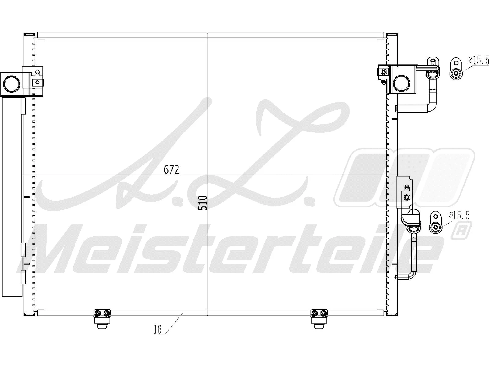 Condenseur, climatisation A.Z. Meisterteile AZMT-45-030-1218